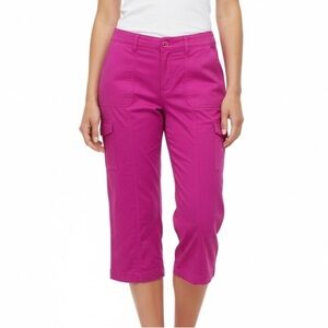 Chico’s Fuchsia Convertible Poplin Pants Size 2.5